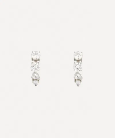 Completedworks Platinum-plated Cz Climber Drop Earrings