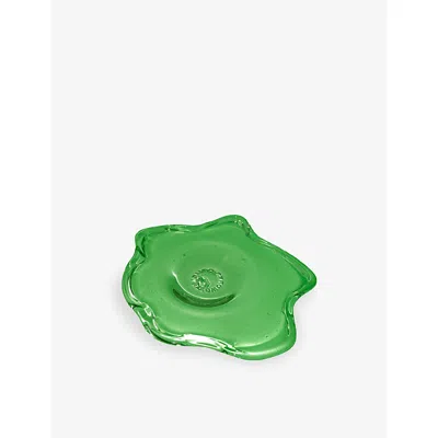 Completedworks Pond Glass Plate 37cm Leaf Green