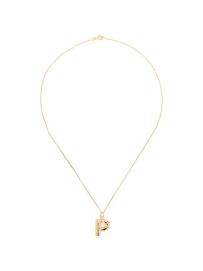 Completedworks P-pendant Necklaces In Gold