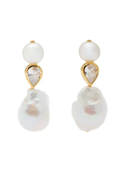 Completedworks Pulp 14kt Gold-plated Drop Earrings In White