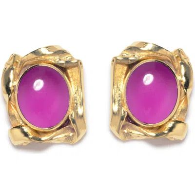 Completedworks Resin Stud Earrings In Pink