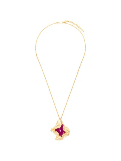 Completedworks Resin-pendant Necklace In Gold