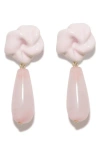 Completedworks Rose Quartz Drop Earrings In Purple