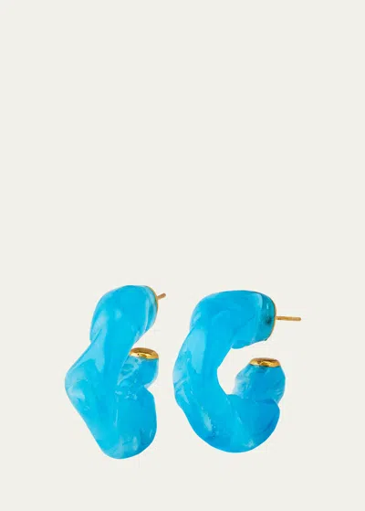Completedworks Ruffle Bio-resin Earrings In Blue