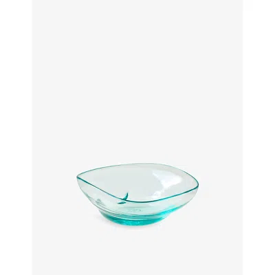 Completedworks Sculpted Glass Fruit Bowl Clear In Blue