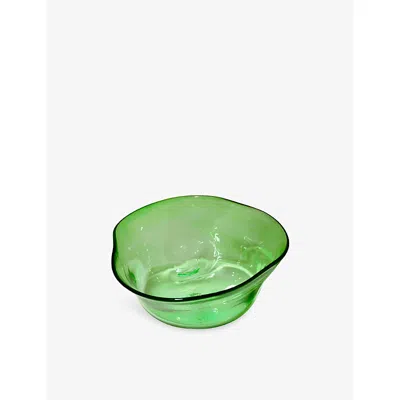 Completedworks Sculpted Glass Fruit Bowl Leaf Green