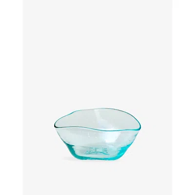 Completedworks Sculpted Small Glass Bowl Clear In Blue