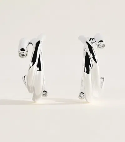 Completedworks Silver-plated Irregular Hoop Earrings