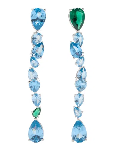 Completedworks Spinel Emerald Earrings In Blue