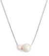 Completedworks Sterling Silver And Pearl One [blank] Can Change The World Necklace In Silver