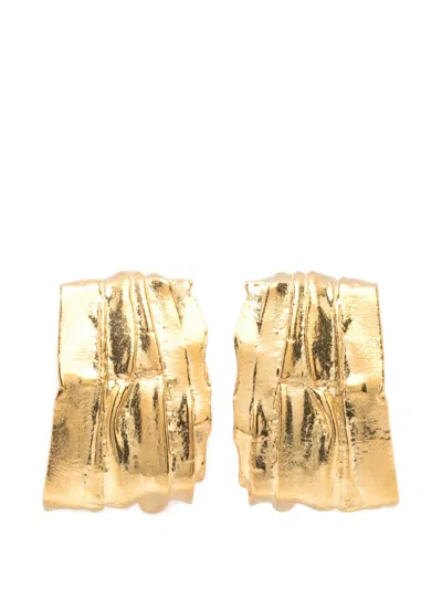 Completedworks Textured Hoop Earrings In Gold