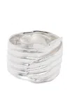 Completedworks Textured Wrap-design Ring In Silver