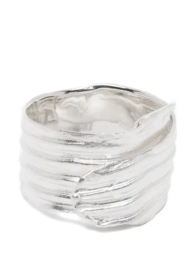Completedworks Textured Wrap-design Ring In Silver