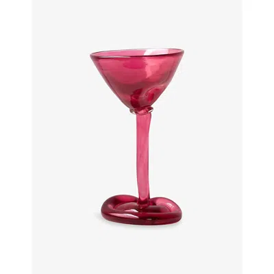 Completedworks Thaw Martini Glass Magenta In Red