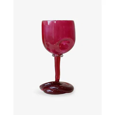 Completedworks Thaw Wine Glass Magenta In Pink