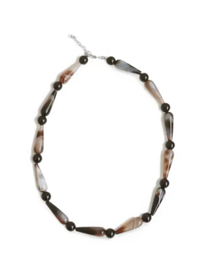 Completedworks The Depths Of Time Agate Necklace In Neutral