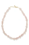 Completedworks The Depths Of Time Chalcedony Beaded Necklace In Pink