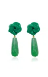 COMPLETEDWORKS THE DEPTHS OF TIME ENAMEL AND CHALCEDONY DROP EARRINGS