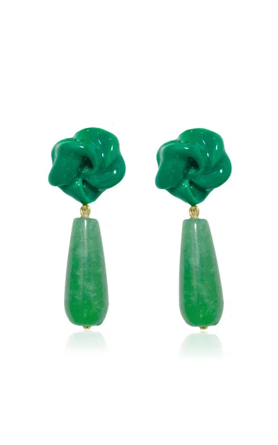 Completedworks Chalcedony Bead Earring In Green