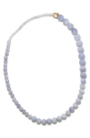 Completedworks Tidelands Beaded Necklace In Gray