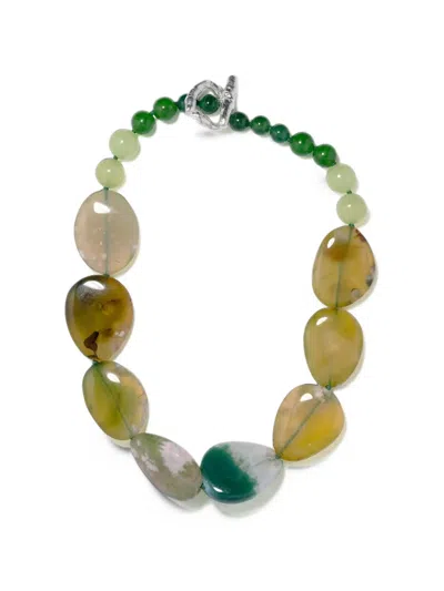 Completedworks Time Will Say Nothing But "i Told You So" Beaded Necklace In Green