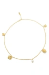 Completedworks Tumbled Multi Charm Necklace In Gold