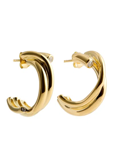 Completedworks Twisted 18kt Gold Vermeil Hoop Earrings