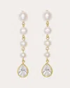 Completedworks Women's Cubic Zirconia & Freshwater Pearl 18k Gold Vermeil Drop Earrings In Gold