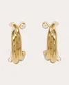 Completedworks Women's Cubic Zirconia Loop Hoop Earrings In Gold