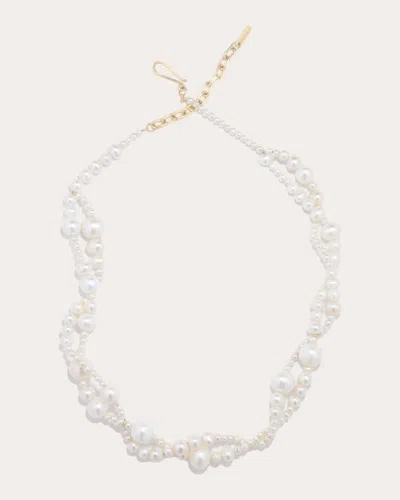 Completedworks Women's Freshwater Pearl & 18k Gold Vermeil Twisted Necklace In White