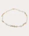 Completedworks + Net Sustain Glitch Recycled Gold Vermeil, Cubic Zirconia And Pearl Necklace In Gold