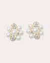 Completedworks Women's Lightdrops Stud Earrings In White