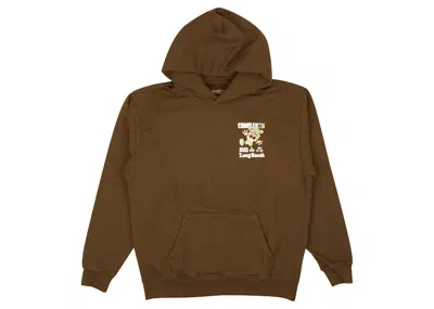 Pre-owned Complexcon Men's  X Verdy Chest Logo Graphic Hoodie In Brown