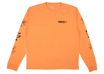Pre-owned Complexcon Men's  X Verdy Long Sleeve T-shirt In Orange