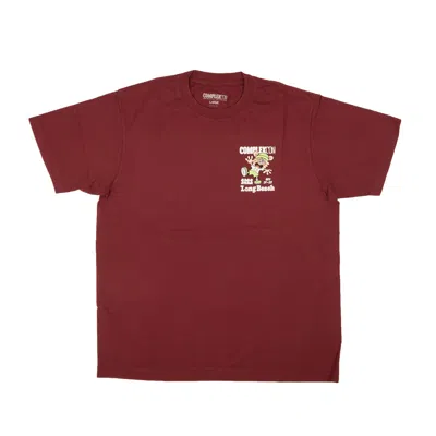 Complexcon X Verdy Burgundy Short Sleeve Logo T-shirt In Red
