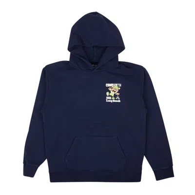 Complexcon X Verdy Navy Logo Graphic Hoodie In Blue
