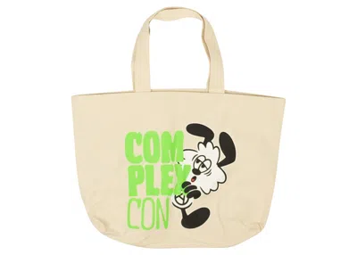 Pre-owned Complexcon X Verdy Vick Tote Bag In Natural/green