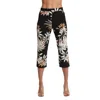 COMPLI K PALM TREE CROP PANT IN BLACK PALM