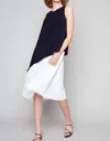 Compli K Two-tone Midi Dress In Black/white In Multi
