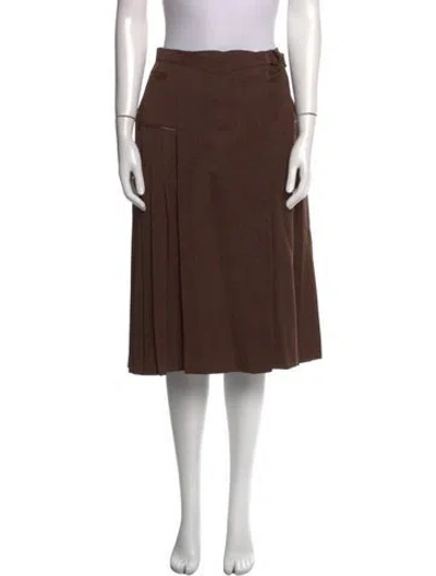 Pre-owned Complice Wool Knee-length Skirt In Brown