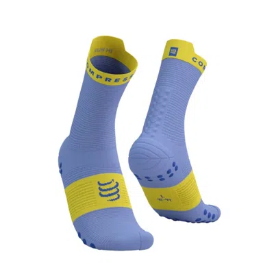 Compressport Pro Racing Socks V4.0 Run High Purple Yellow