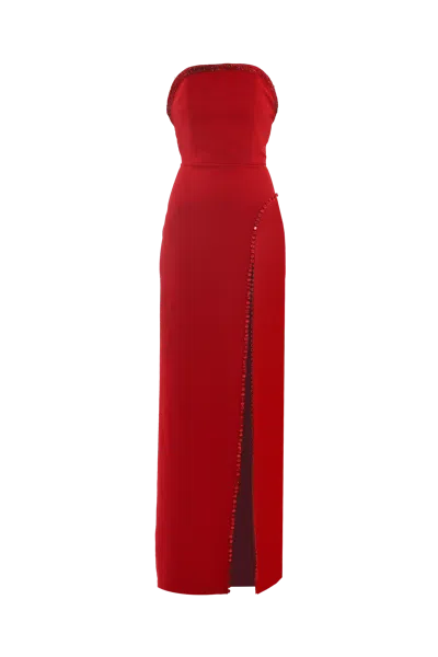 Compte Spain Red Buttoned Crystal Dress
