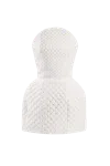 Compte Spain White Crystal Quilted Mini Dress