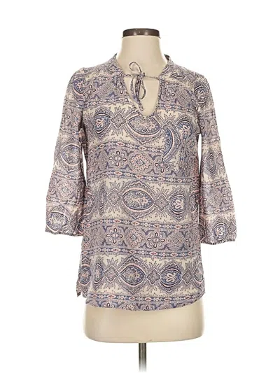 Pre-owned Comptoir Des Cotonniers 3/4 Sleeve Blouse In Blue