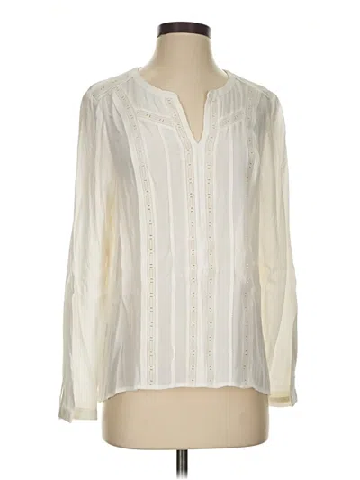 Pre-owned Comptoir Des Cotonniers Long Sleeve Blouse In Ivory