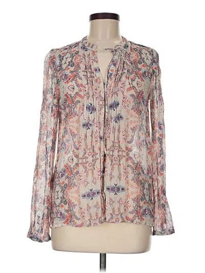 Pre-owned Comptoir Des Cotonniers Long Sleeve Blouse In Ivory