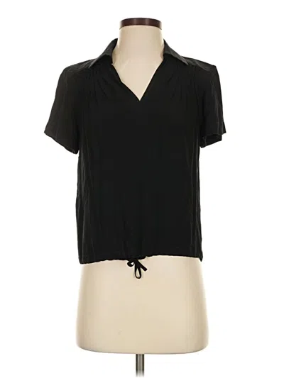 Pre-owned Comptoir Des Cotonniers Short Sleeve Blouse In Black