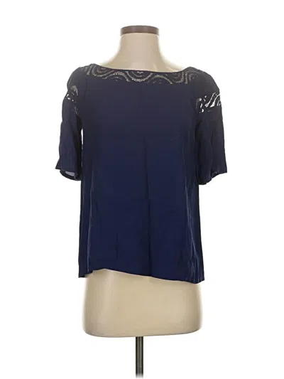 Pre-owned Comptoir Des Cotonniers Short Sleeve Blouse In Blue