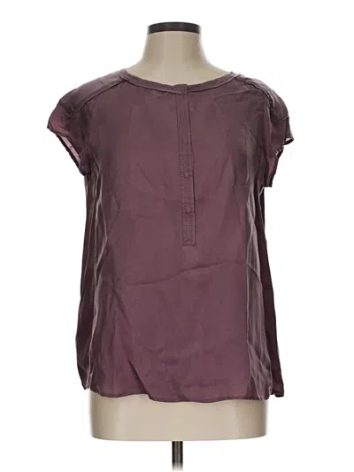Pre-owned Comptoir Des Cotonniers Short Sleeve Blouse In Burgundy