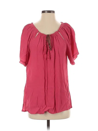 Pre-owned Comptoir Des Cotonniers Short Sleeve Blouse In Pink